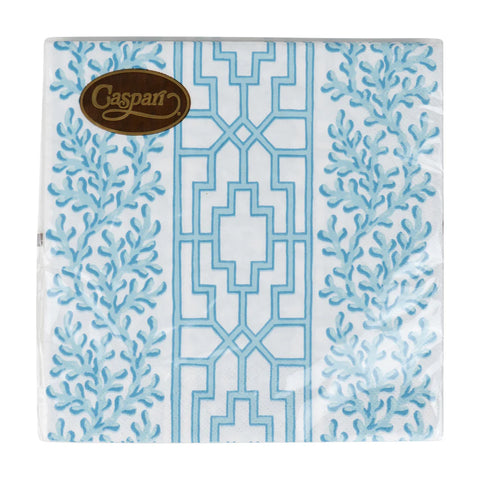 Caspari Coral And Trellis Robin's Egg Napkin