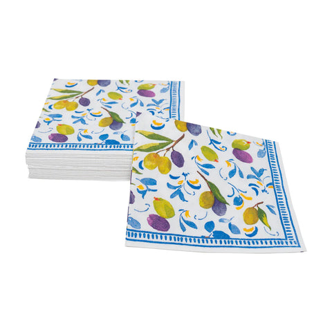 Caspari Mediterranean Blue Napkin