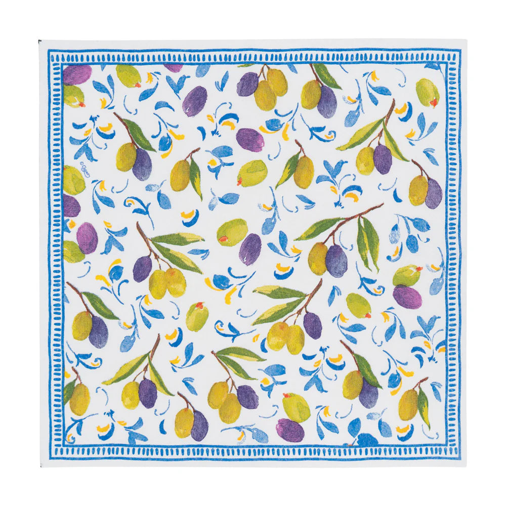 Caspari Mediterranean Blue Napkin