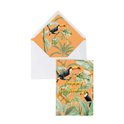Creative Lab Amsterdam Happy Birthday card with botanical design and gold foil, view 2