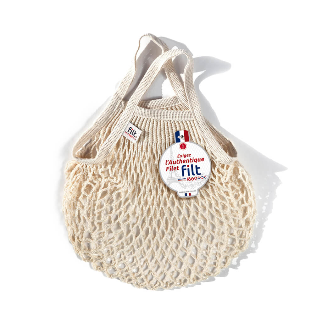 Filt 301 Net Small Shopper Tote Bag in knitted cotton mesh – view 3