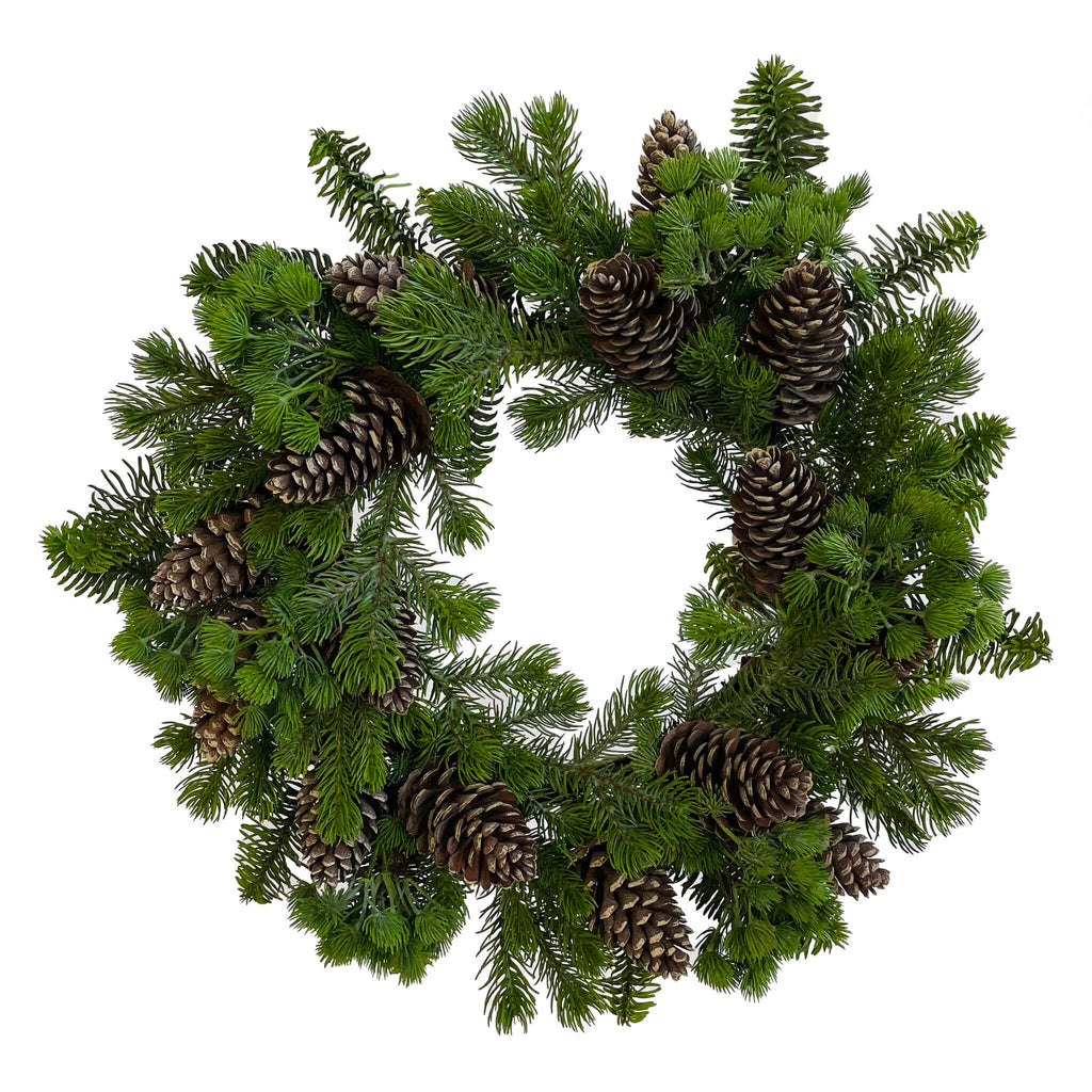 Fir Wreath With Cones 55cm