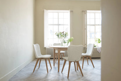 Lily Dining Chair in Teak - Pure White (Set of 2), view 8