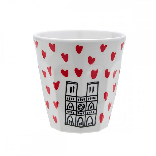 Petit Jour Picto-Hearts Notre-Dame Melamine Cup