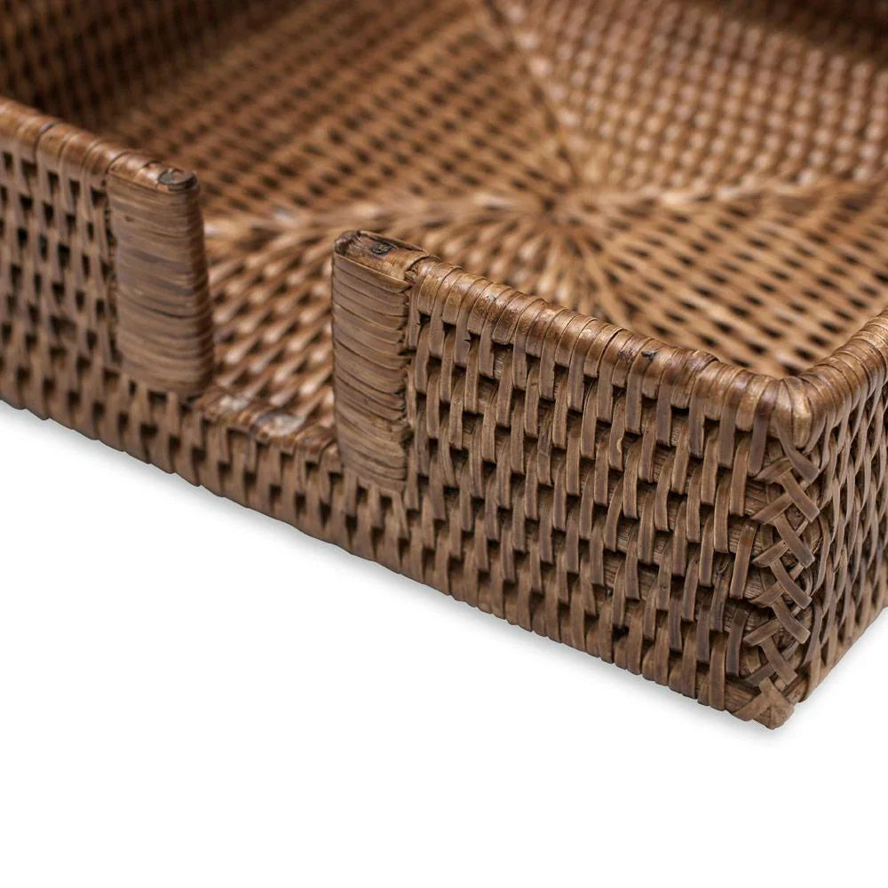 Caspari Rattan Luncheon Napkin Holder, view 5