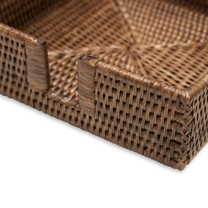 Caspari Rattan Luncheon Napkin Holder, view 5