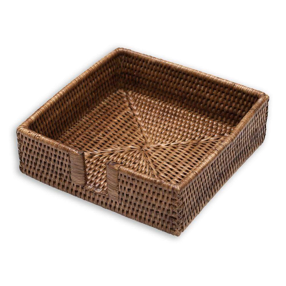 Caspari Rattan Luncheon Napkin Holder, view 2