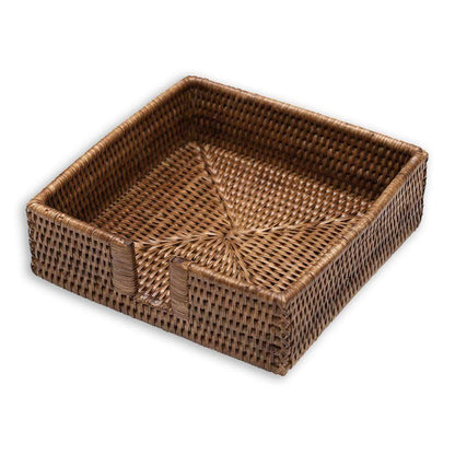 Caspari Rattan Luncheon Napkin Holder, view 2