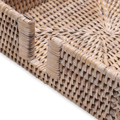 Caspari Rattan Luncheon Napkin Holder, view 3