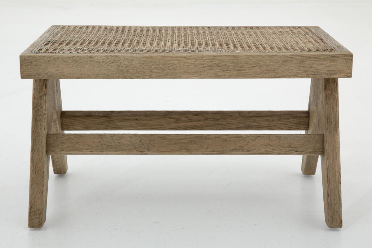 Bruno Oak And Reed Bench, view 2