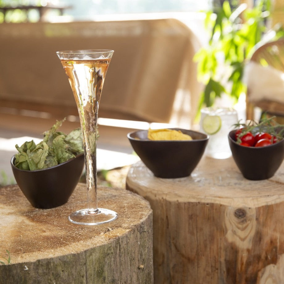 Flamant Seppo champagne flute with gold rim, view 4