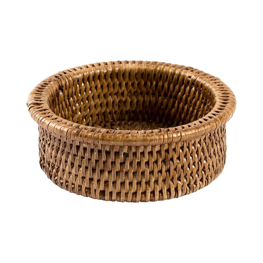 Caspari Rattan Wine Bottle Coaster, view 2
