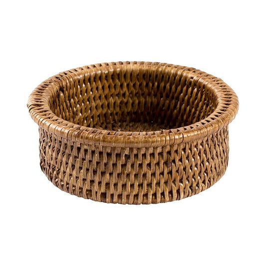 Caspari Rattan Wine Bottle Coaster