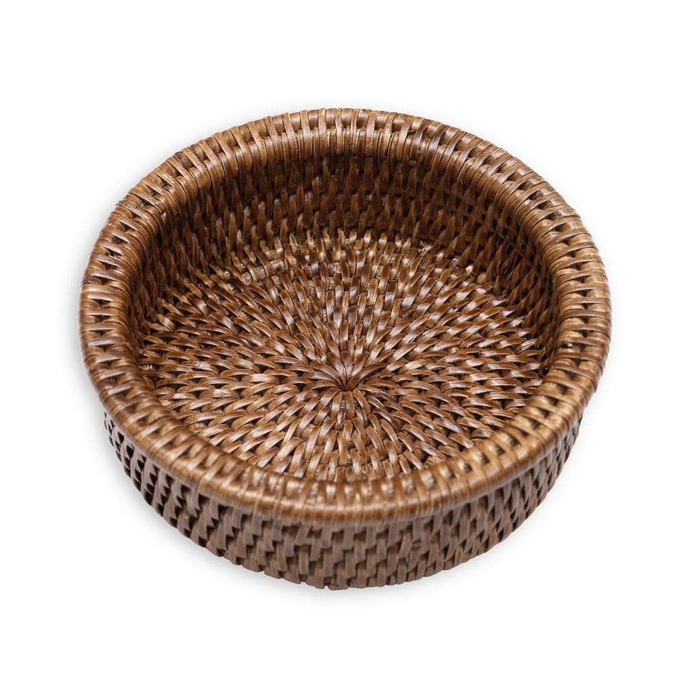 Caspari Rattan Wine Bottle Coaster, view 5
