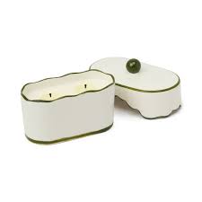 Paddywax Chérie Green Ceramic Dish Candle (Smoked Pistachio)