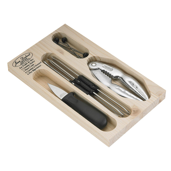 JDL Seafood Utensil Set (Oyster Knife, 6 Lobster Picks,  1 Crab Cracker,  6 Snail Pins)