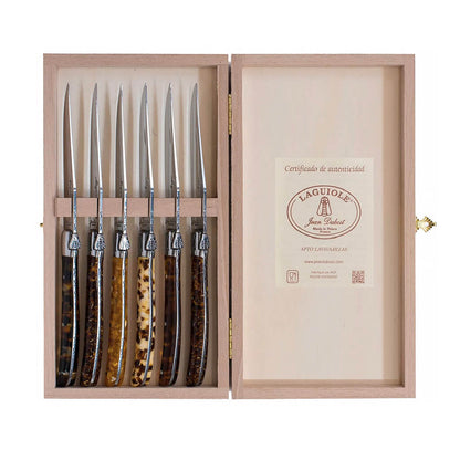 Laguiole Jean Dubost Steak Knives Closed Box 2.5mm Sharpened  (Set of 6), view 4