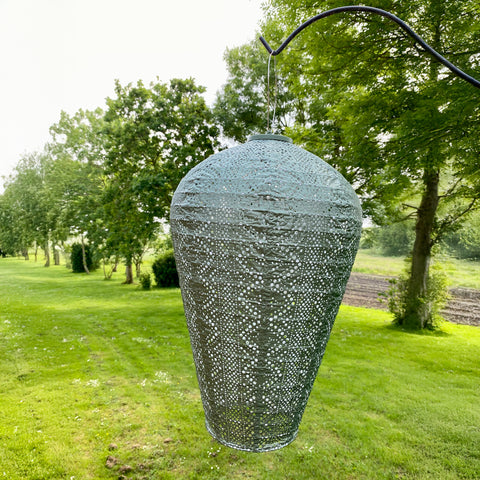 Lumiz Lace Sage Green Balloon LED Solar Lantern