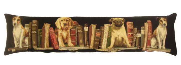 FS-Home Bolster Library Dogs in woven Belgium linen
