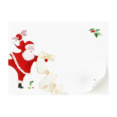 Caspari Dancing Santas Name Labels (Set of 12)