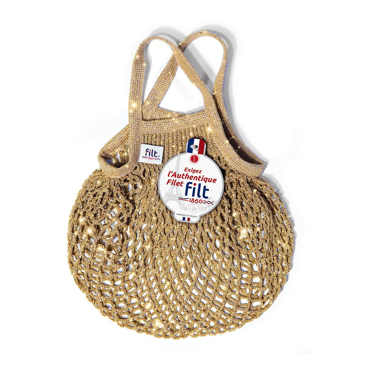 Filt 301 Net Small Shopper Tote Bag in knitted cotton mesh – view 5