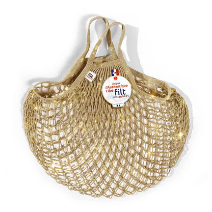 Filt 210 medium net shopper tote bag in knitted cotton – view 6