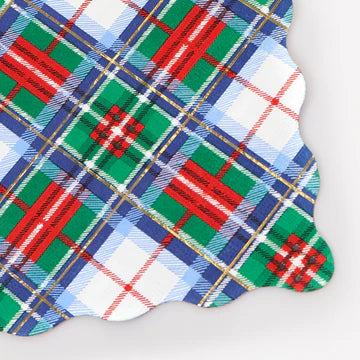 meri Meri Plaid Mix Large Napkins (x 16)