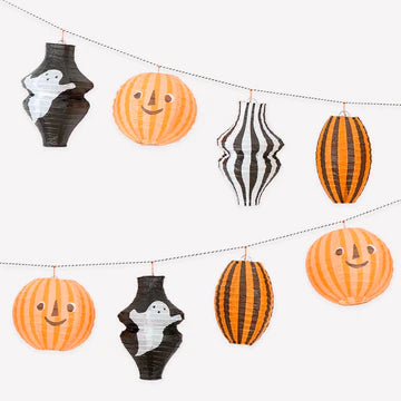 Meri Meri Halloween Lantern Garland with mini paper lanterns