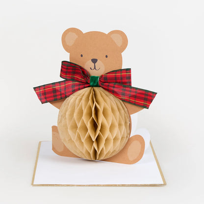 Meri Meri Teddy Bear Honeycomb Card