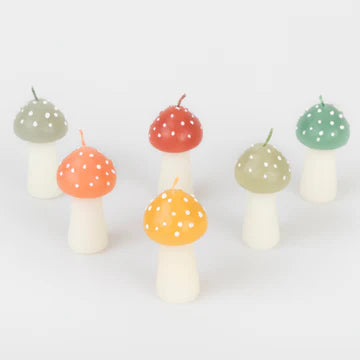 Meri Meri Rustic Mini Mushroom Candles (x 6)
