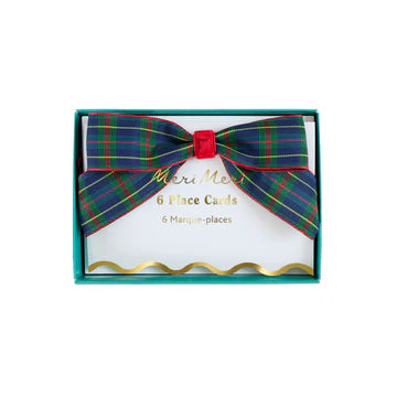 Meri Meri Plaid Place Cards (x 6)