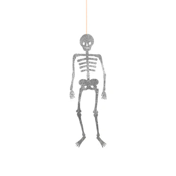 Meri Meri Glitter Jointed Skeleton Decorations (x 6)