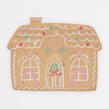 Meri Meri Gingerbread House Plates (x 8)