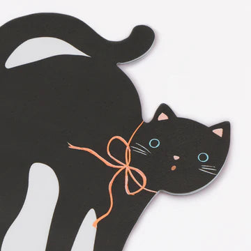 Meri Meri Halloween Cat Shaped Napkins (x 16)