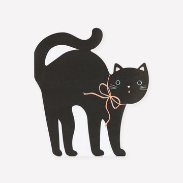 Meri Meri Halloween Cat Shaped Napkins (x 16)