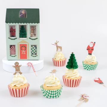 Meri Meri Festive House Cupcake Kit (x 24 toppers)