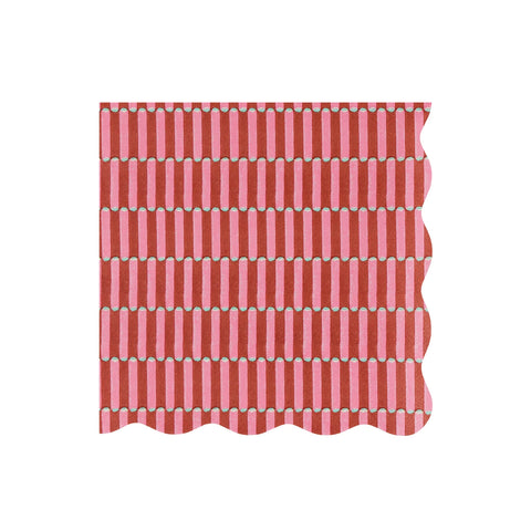 Meri Meri x Molly Mahon Red & Green Large Napkins (x 16)