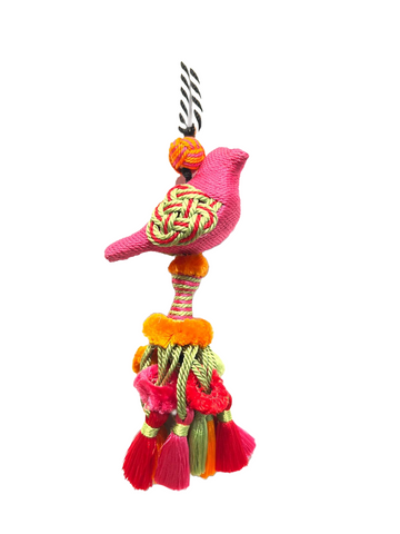 Mini Bird and Pompom Tassel
