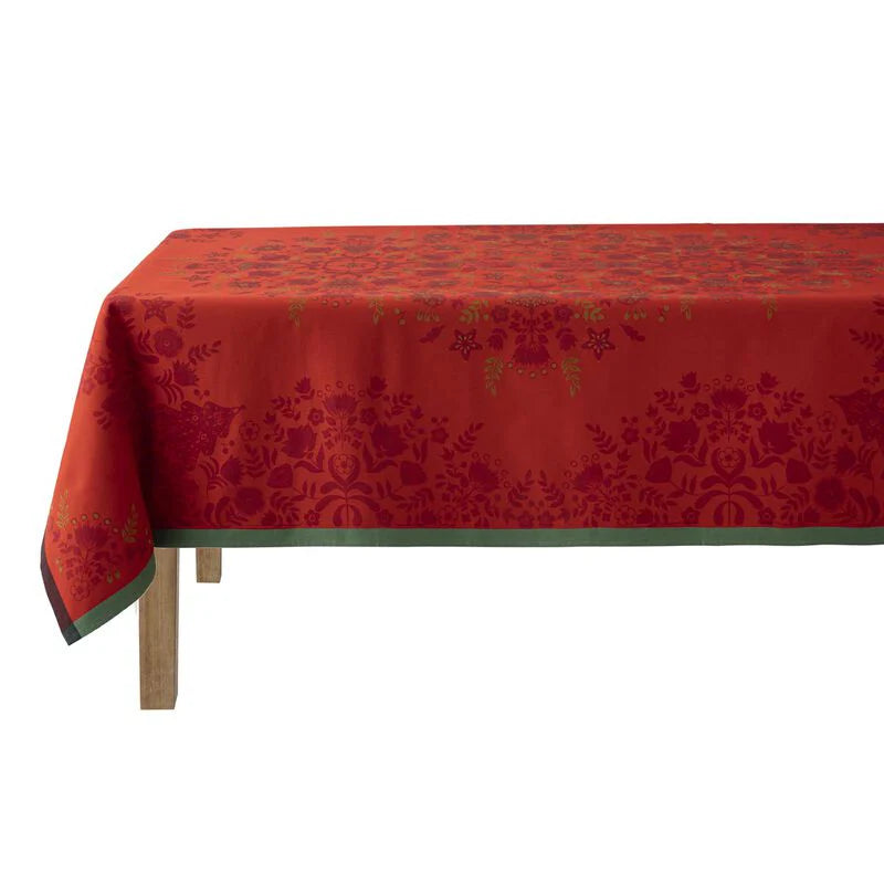 Le Jacquard Francais Feerie Red Tablecloth