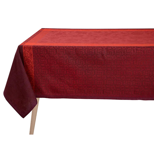Le Jacquard Francais Ottomane Burgundy Tablecloth - 175x250cm