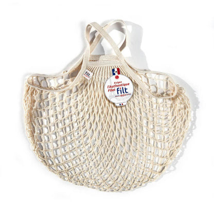 Filt 210 medium net shopper tote bag in knitted cotton – view 3