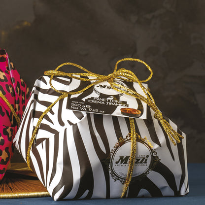 Muzzi Animalier Tiramisu Panettone 500g, Italian Christmas cake