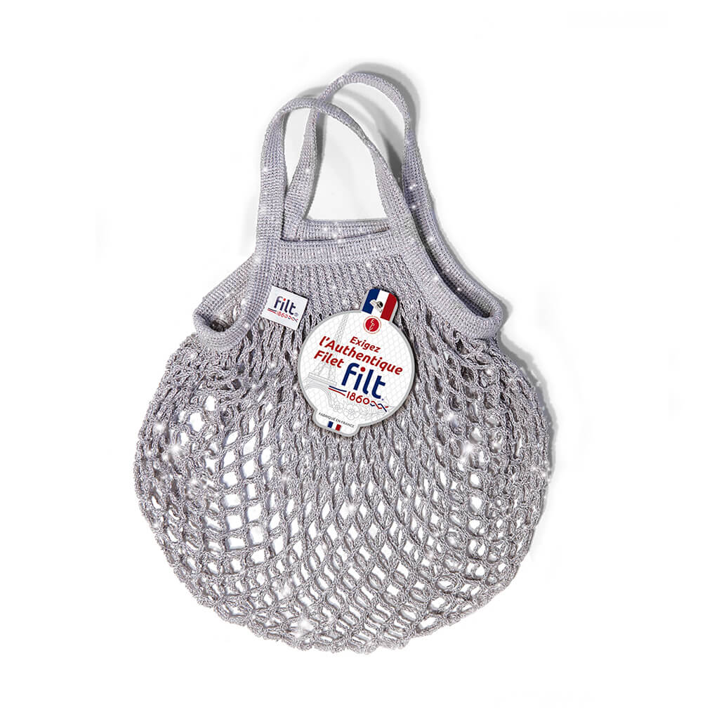 Filt 301 Net Small Shopper Tote Bag in knitted cotton mesh – view 6