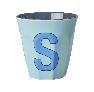 Rice Melamine Cup 250ml - Boy Stripes Alphabet