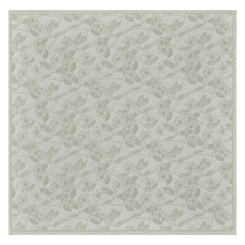 Le Jacquard Francais Essentiel Gravure Napkin in Nature Green, 58x58cm