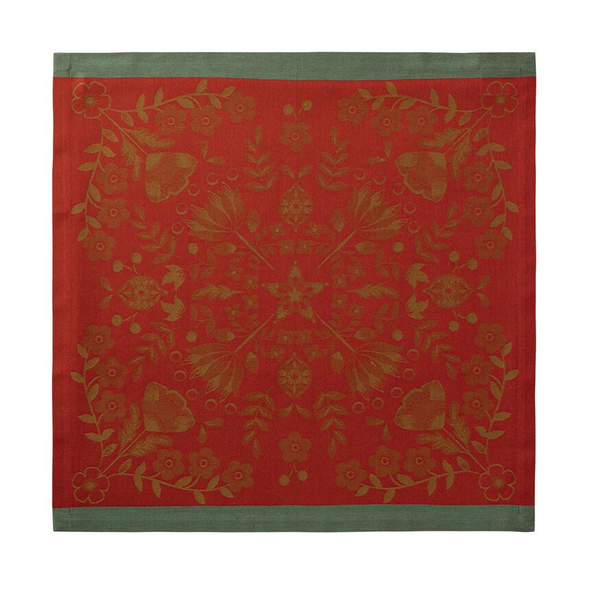 Le Jacquard Francais Feerie Red Napkin - 55cmx55cm