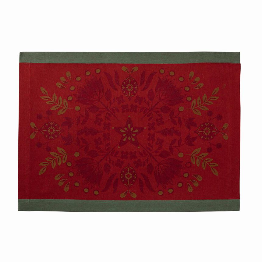Le Jacquard Francais Feerie Red Placemat - 50x36cm