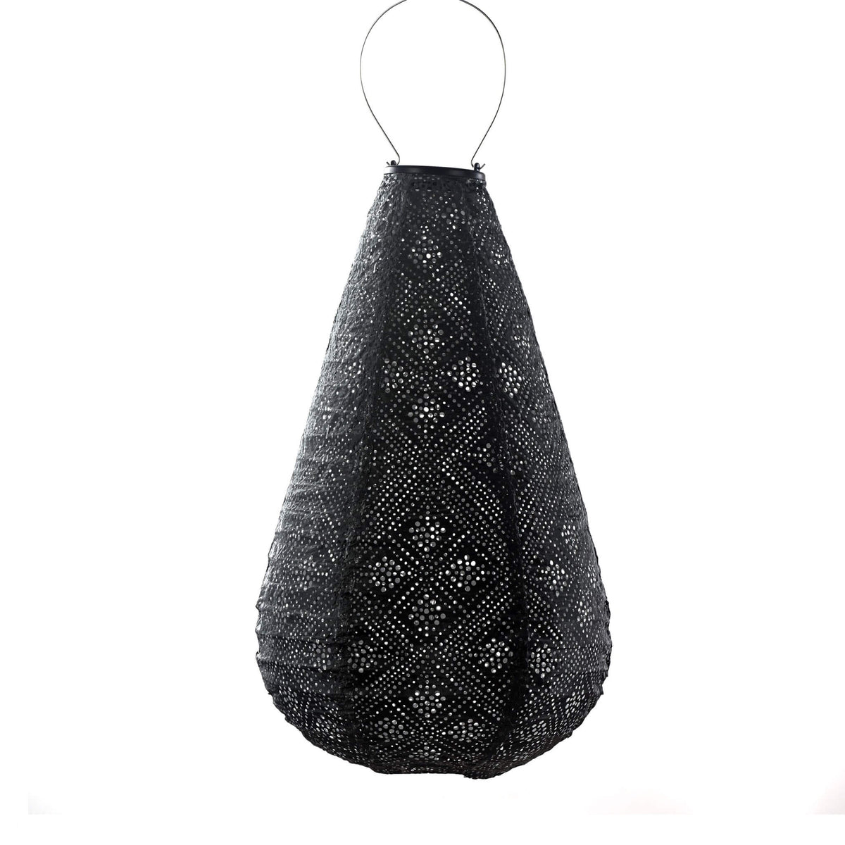 Lumiz Topaze Dark Grey drop LED solar lantern in Tyvek