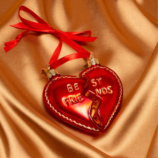 Christmas Tree Hanging Ornament Set of Best Friends Heart – 8.5 cm, view 2