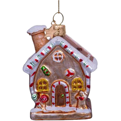 Vondels Gingerbread House Glass Ornament – 9.5 cm